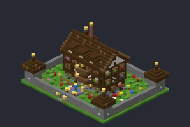 Casa Medieval da Aurora no Minecraft