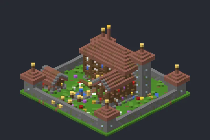 Casa Medieval da Ponte no Minecraft