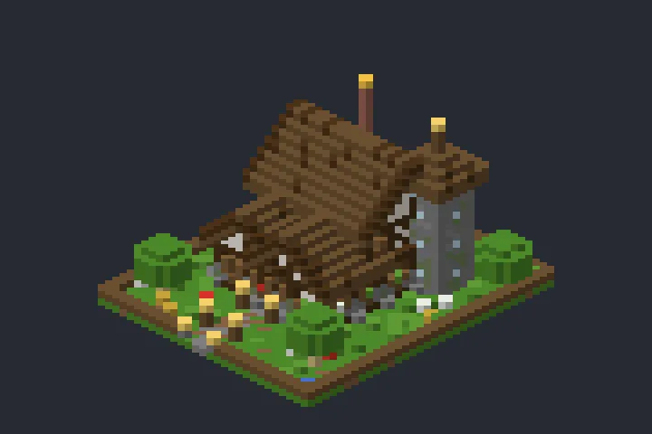 Casa Medieval das Hortênsias no Minecraft