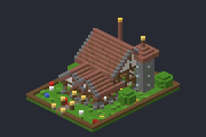 Casa Medieval do Bambuzal no Minecraft