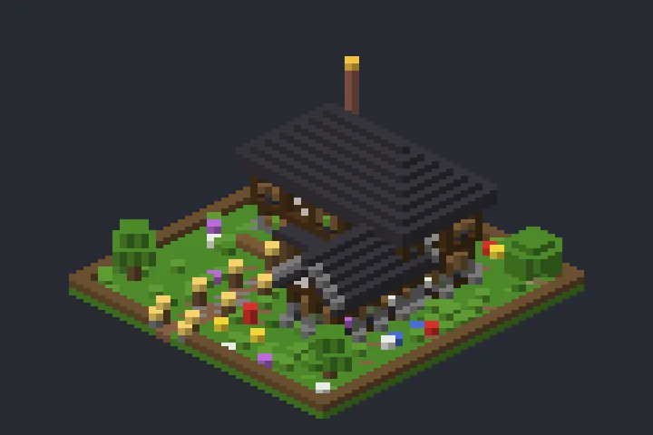 Casa Medieval do Salgueiro no Minecraft