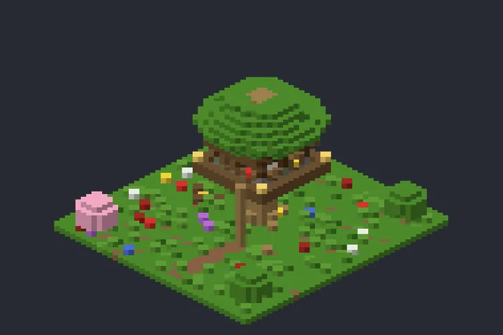Casa na Árvore da Enseada no Minecraft