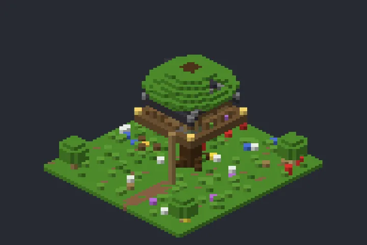 Casa na Árvore da Floresta no Minecraft
