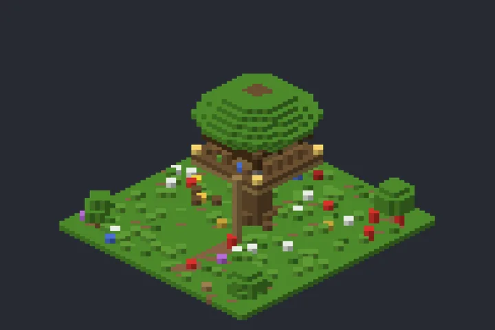 Casa na Árvore da Ponte no Minecraft