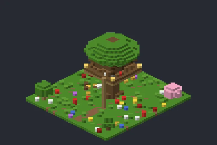 Casa na Árvore das Pedras no Minecraft