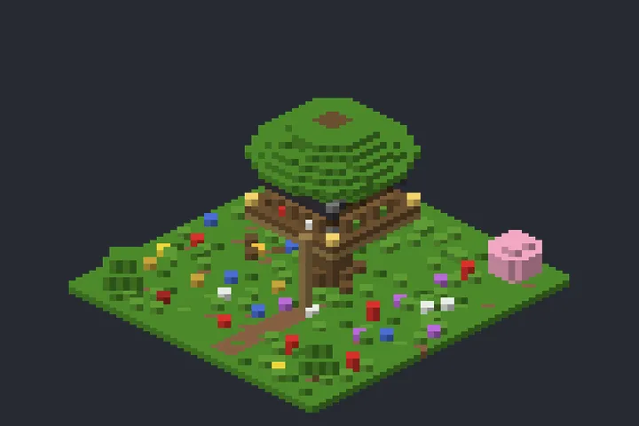 Casa na Árvore do Lírio no Minecraft