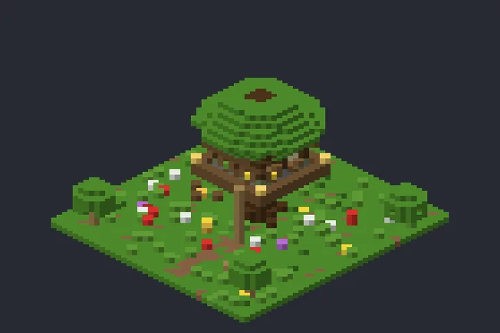 Casa na Árvore do Penhasco no Minecraft