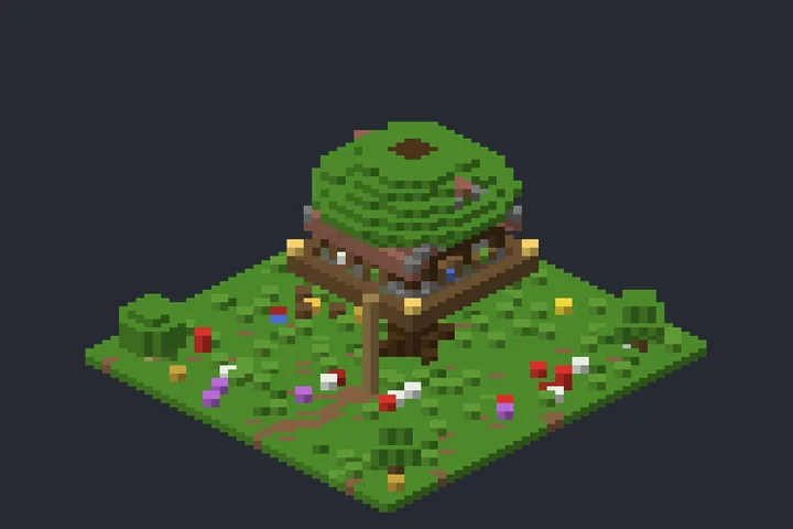 Casa na Árvore do Verão no Minecraft