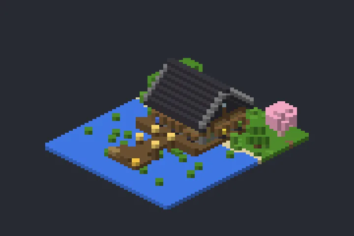 Casa no Lago da Brisa no Minecraft