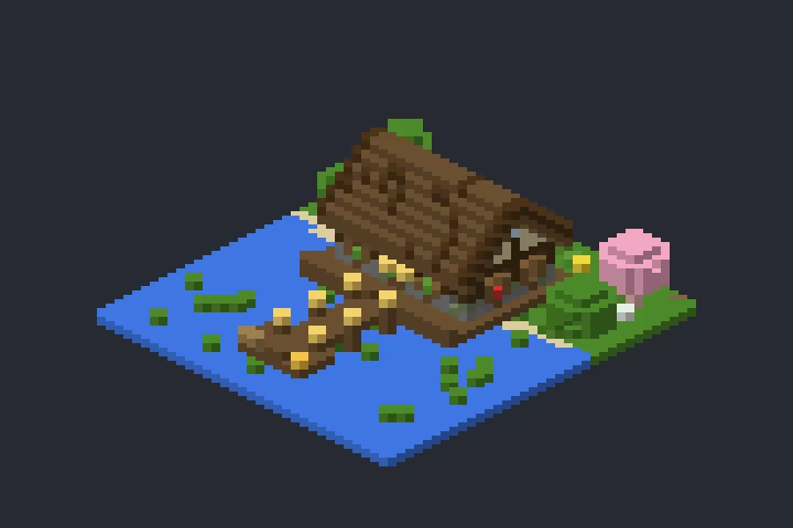 Casa no Lago do Sol no Minecraft
