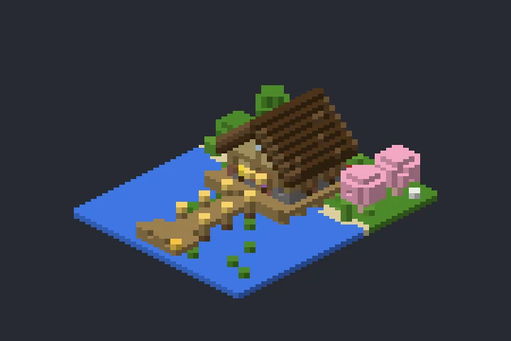 Casa no Lago do Verão no Minecraft