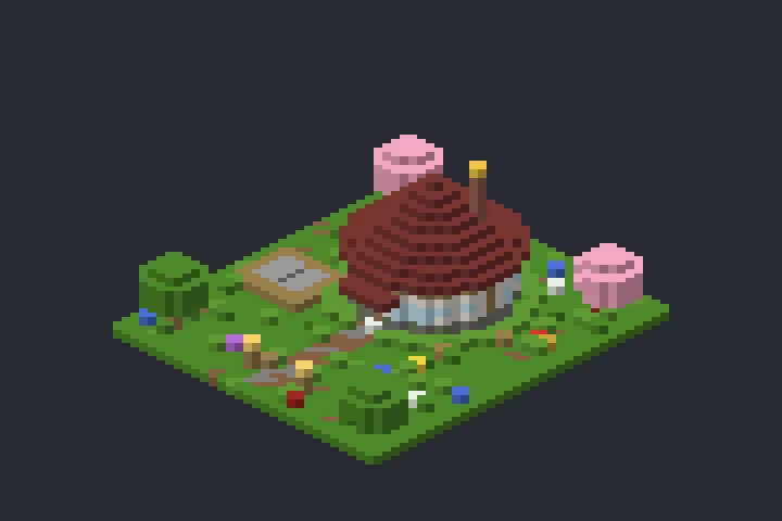 Casa Redonda do Inverno no Minecraft