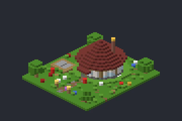Casa Redonda do Lírio no Minecraft