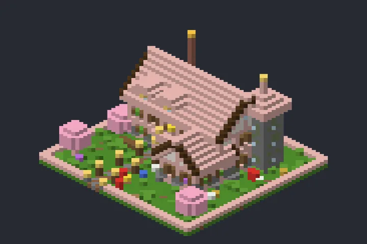 Casa Sakura da Floresta no Minecraft