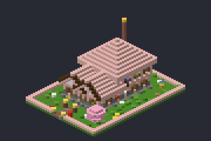 Casa Sakura da Serra no Minecraft