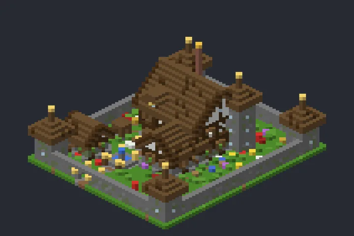 Casarão Medieval da Campina no Minecraft