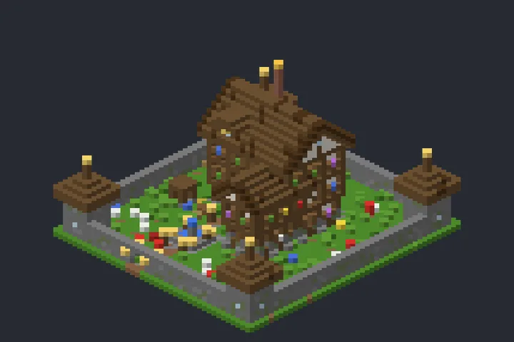 Casarão Medieval da Trilha no Minecraft