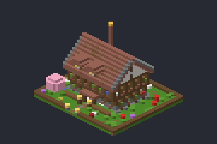 Casarão Medieval do Outono no Minecraft