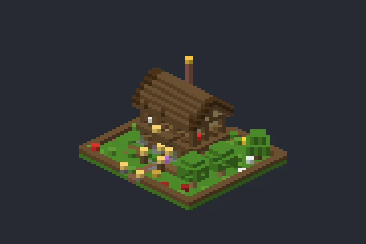 Casinha de Sobrevivência da Clareira no Minecraft