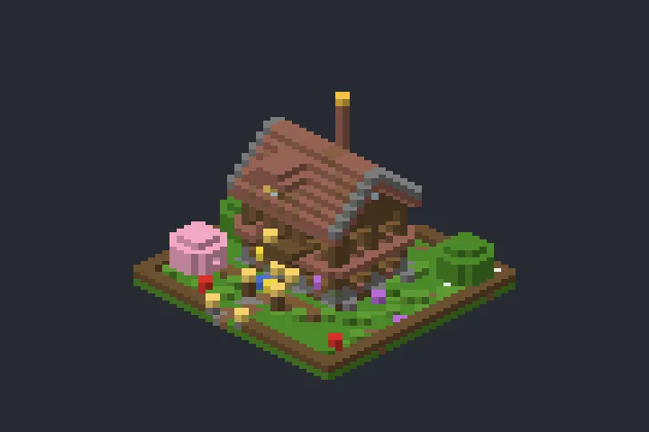 Casinha de Sobrevivência da Colina no Minecraft