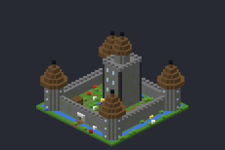 Castelo das Hortênsias no Minecraft