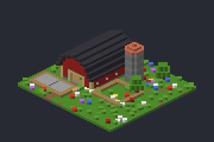 Celeiro com Silo da Brisa no Minecraft