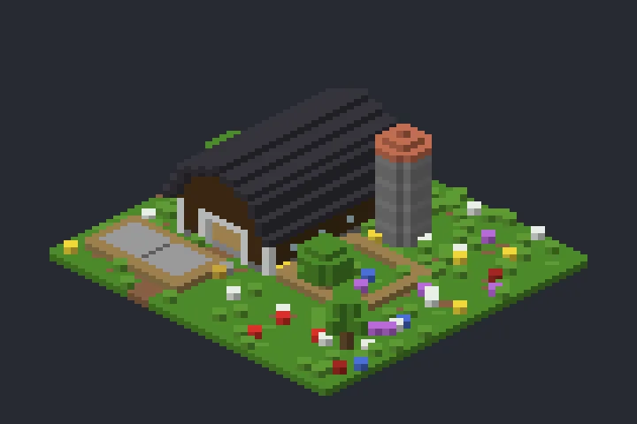 Celeiro com Silo das Estrelas no Minecraft