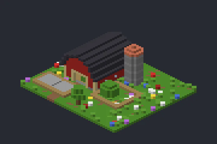Celeiro da Encosta no Minecraft
