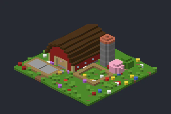 Celeiro Vermelho da Primavera no Minecraft