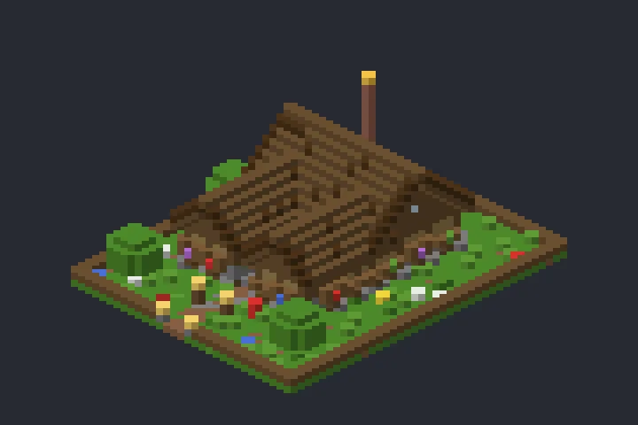 Chalé de Madeira da Baía no Minecraft