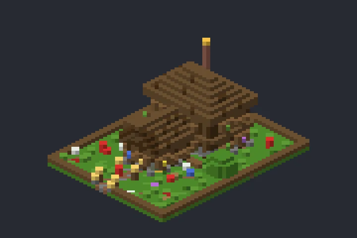 Chalé de Madeira da Brisa no Minecraft