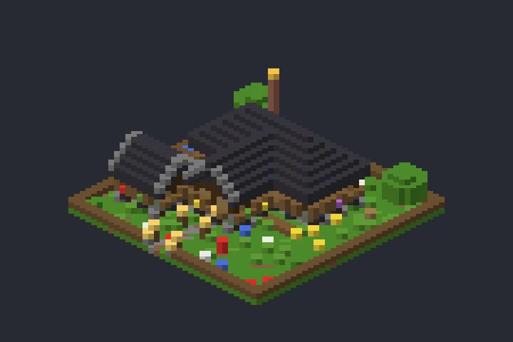 Chalé de Madeira da Enseada no Minecraft