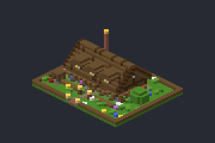 Chalé de Madeira do Mirante no Minecraft