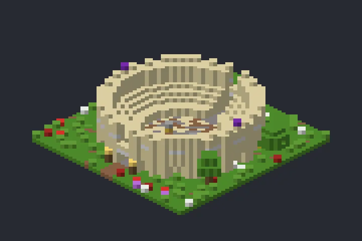 Coliseu da Baía no Minecraft