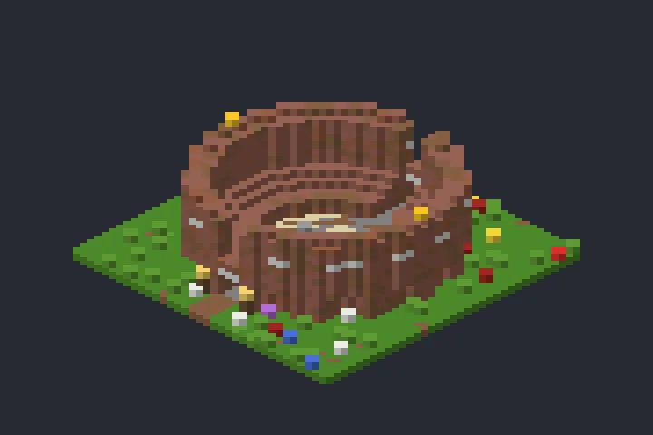 Coliseu da Encosta no Minecraft