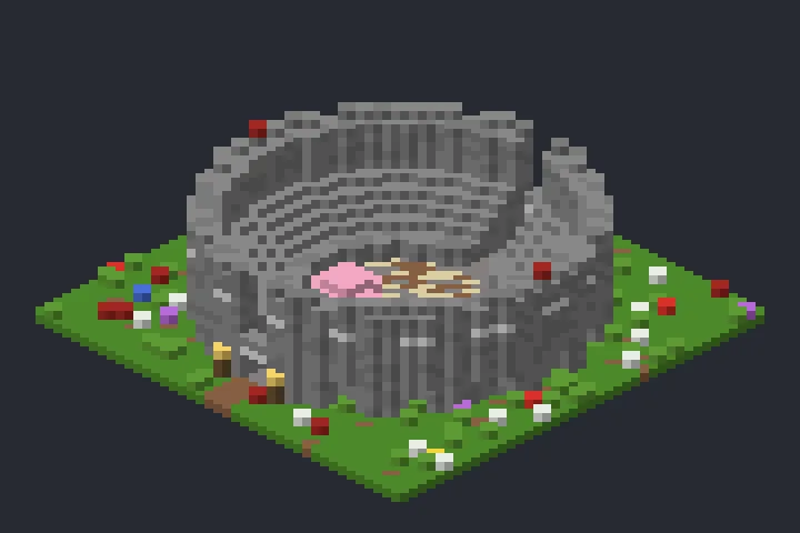 Coliseu da Floresta no Minecraft
