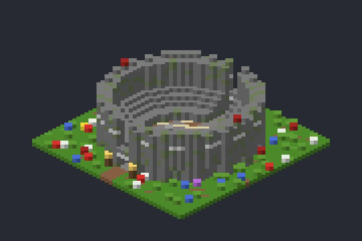 Coliseu da Fonte no Minecraft