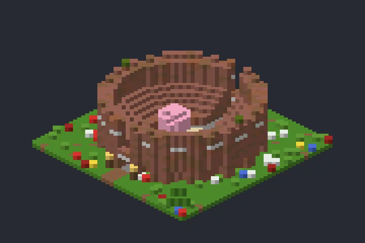 Coliseu do Bambuzal no Minecraft