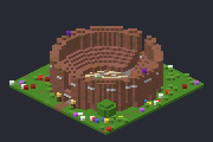 Coliseu do Jardim no Minecraft
