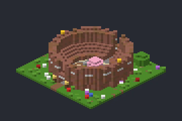 Coliseu do Penhasco no Minecraft