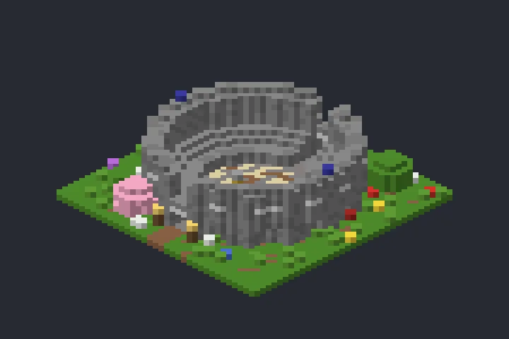 Coliseu do Pinheiro no Minecraft