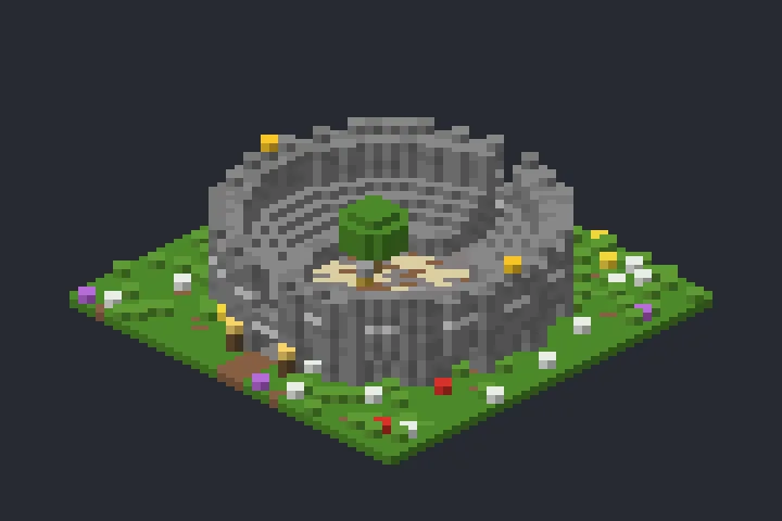 Coliseu do Pôr do Sol no Minecraft