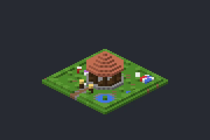 Coreto do Bambuzal no Minecraft