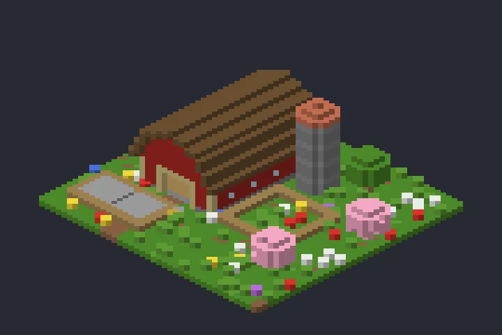 Estábulo da Campina no Minecraft