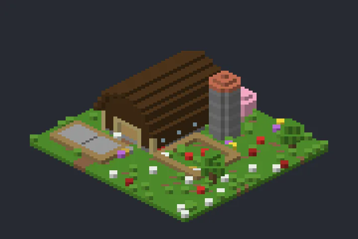 Estábulo do Campo no Minecraft