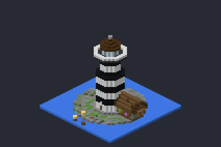 Farol Antigo da Lagoa no Minecraft