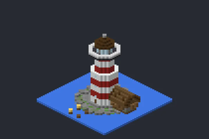 Farol da Baía no Minecraft