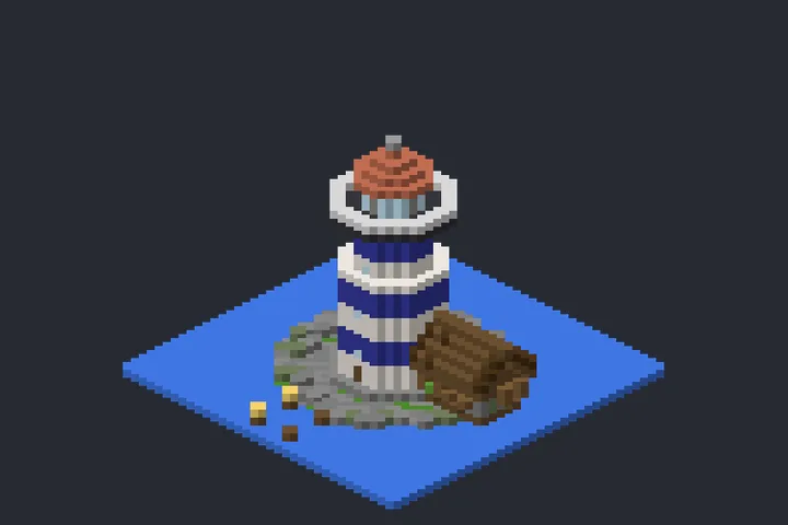 Farol da Costa da Floresta no Minecraft