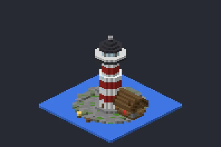 Farol da Costa das Pedras no Minecraft