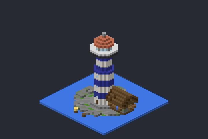 Farol da Costa do Lírio no Minecraft
